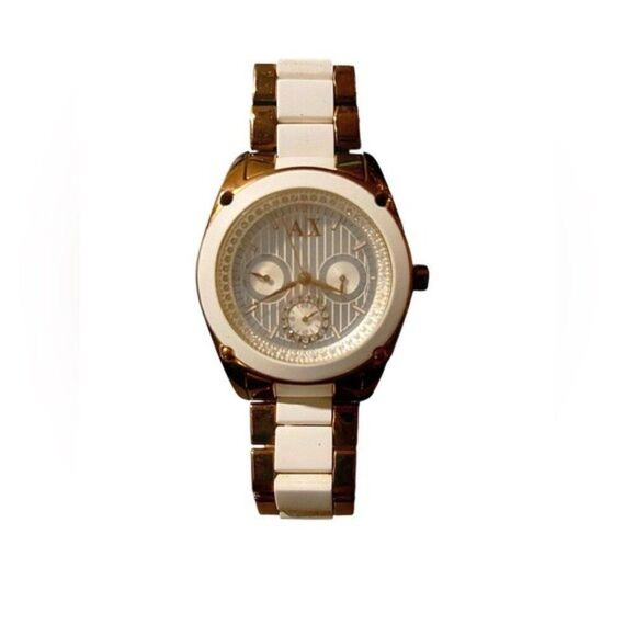 Armani Exchange 2 Tone Chronograph Model AX5036 Watch - Picture 1 of 6